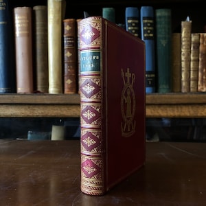 1866, Lays of the Scottish Cavaliers and other poems, written by William Edmonstone Aytoun, Fully bound in crimson Morocco Leather