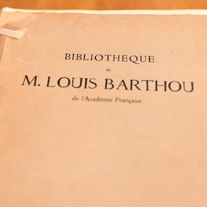 1936, Bibliotheque de m. Louis Barthou de L&#39;Academie Francaise (Four Volumes) by Louis Barthou