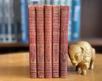 1899, La Divina Commedia y Canzoniere / 5 volúmenes de Dante Alighieri; E. H. Plumptre, trad.