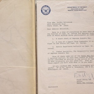 1984, De-Classified Copies of Documents on the Naval Battles off Cape St. George and Empress Augusta Bay, 1943 by Arleigh Burke & McLintock