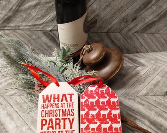BOTTLE TAG: What Happens at The Christmas Party Stays at The Christmas Party