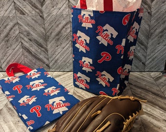 Reusable Fabric Gift Bag | Eco-Friendly | Phillies Baseball
