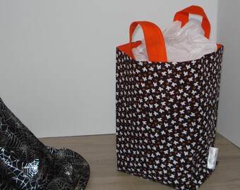 Reusable Fabric Gift Bag | Eco-Friendly | Halloween Ghosts