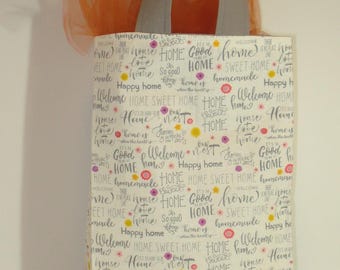 Reusable Fabric Gift Bag | Eco-Friendly | Home Sweet Home