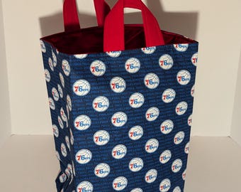 Reusable Fabric Gift Bag | Eco-Friendly | 76ers, Basketball