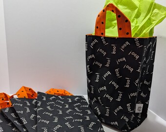 Reusable Fabric Gift Bag | Eco-Friendly | Halloween Boo Bag