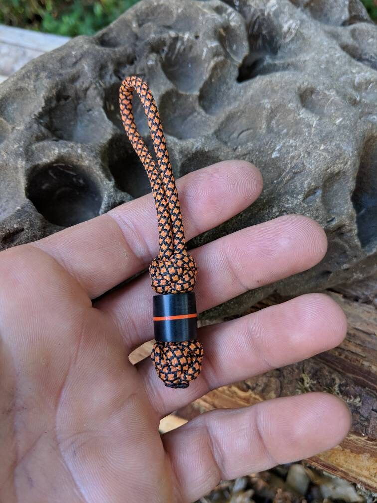 Ebony and G10 Paracord bead