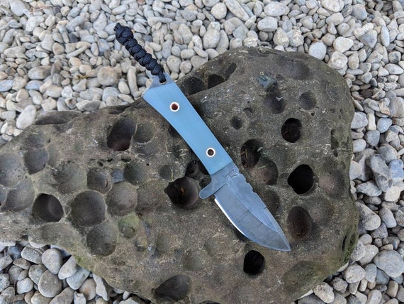 Drop point Handmade Bushcraft Knife with chisel grind