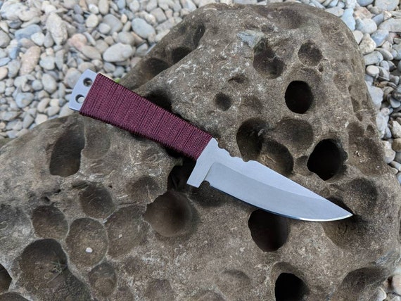 The "Newt" EDC Knife with beadblasted finish. Aeb-l steel custom handmade bushcraft tactical knives