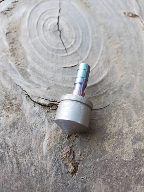 Titanium and O1 steel mini top. / Mini top / spinning top / pocket top / edc top
