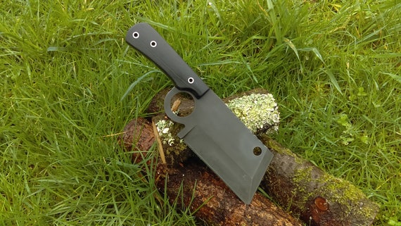 Finger ring Cleaver Knife handmade tactical knife edc survival custom cleaver