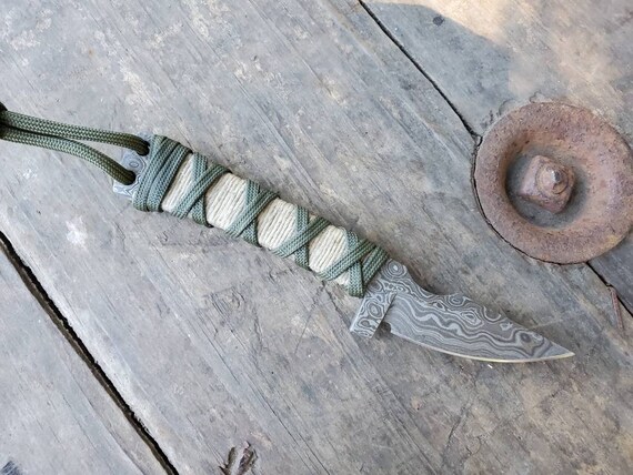 Damascus "Salamander" EDC Knife / mini knife / hand made knife / survival knife / bushcraft knife
