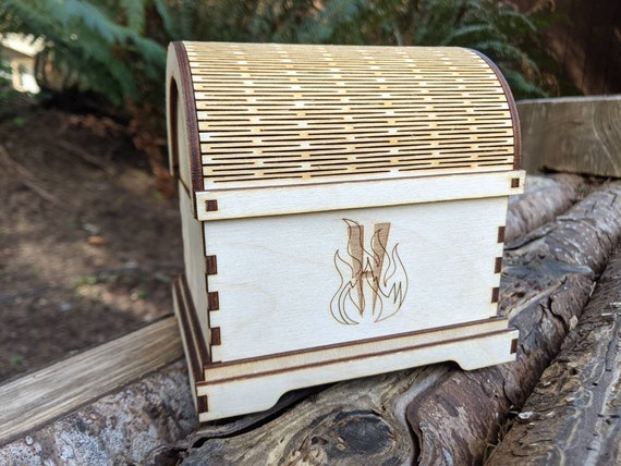 Mini treasure chest / small treasure chest / dice chest / small wooden chest / laser cut box