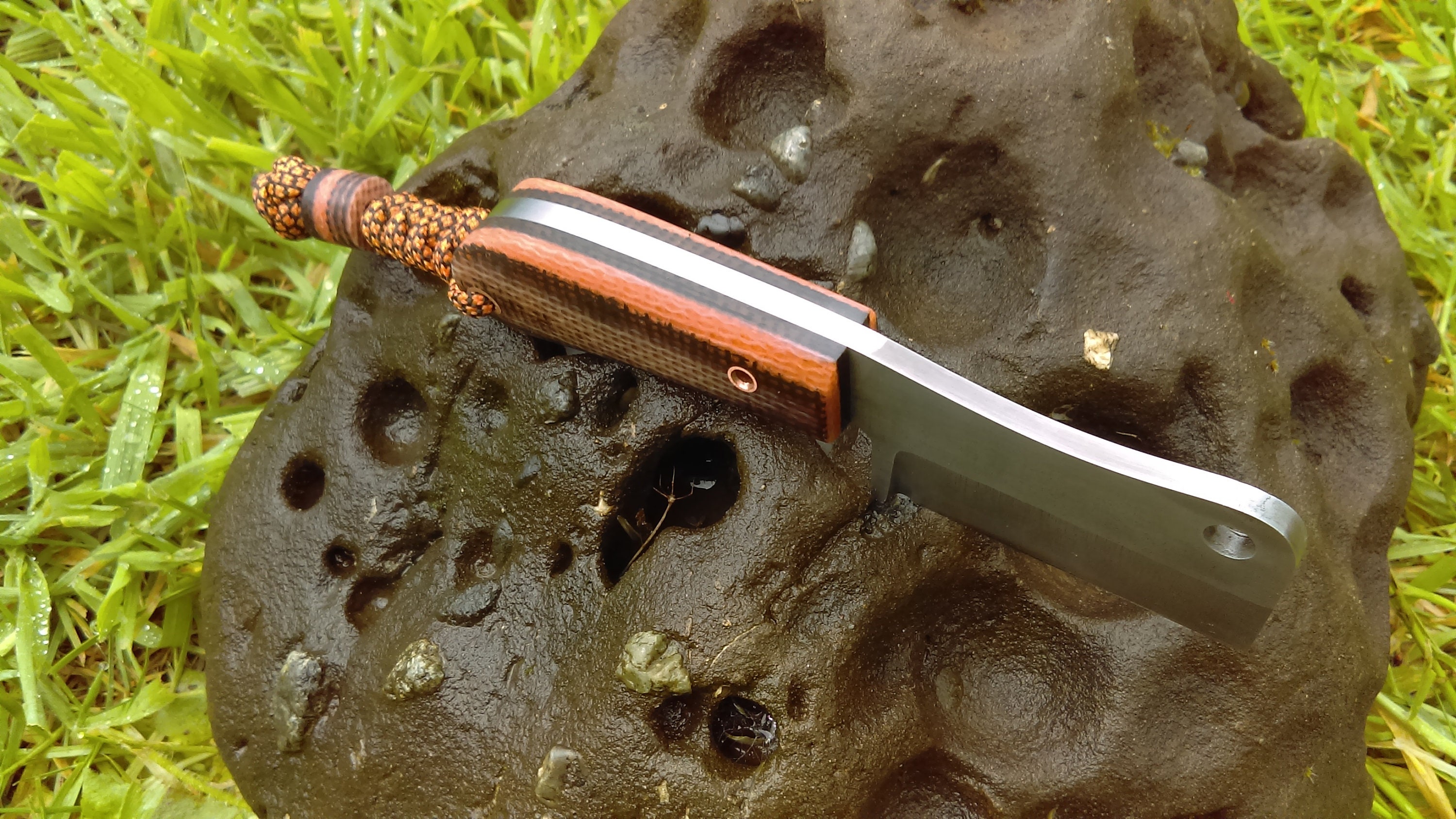 Mini EDC Cleaver with bead /handmade knife /survival knife /custom