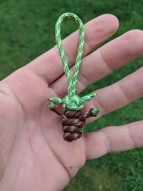 The Child bead paracord keychain zipper pull fob