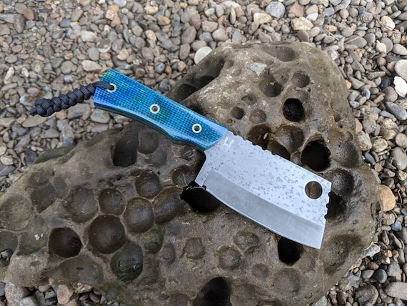 Mid size EDC Cleaver. custom handmade fixed blade bushcraft chopper