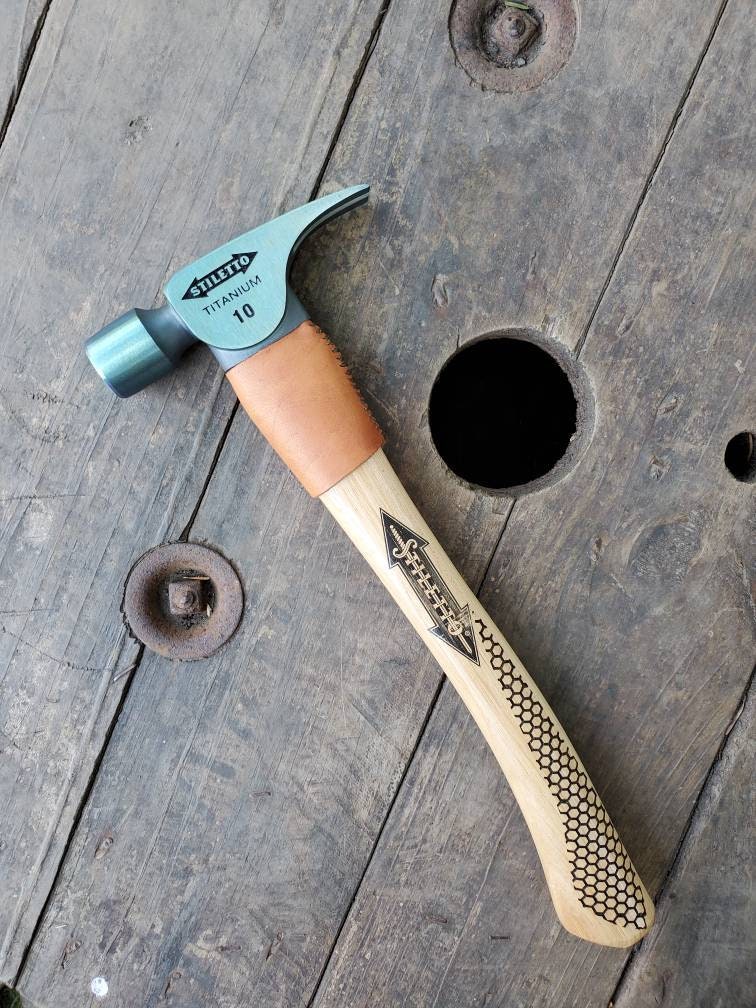 Custom Titanium Hammer. 10 Oz Stiletto With Curved Handle. Etsy
