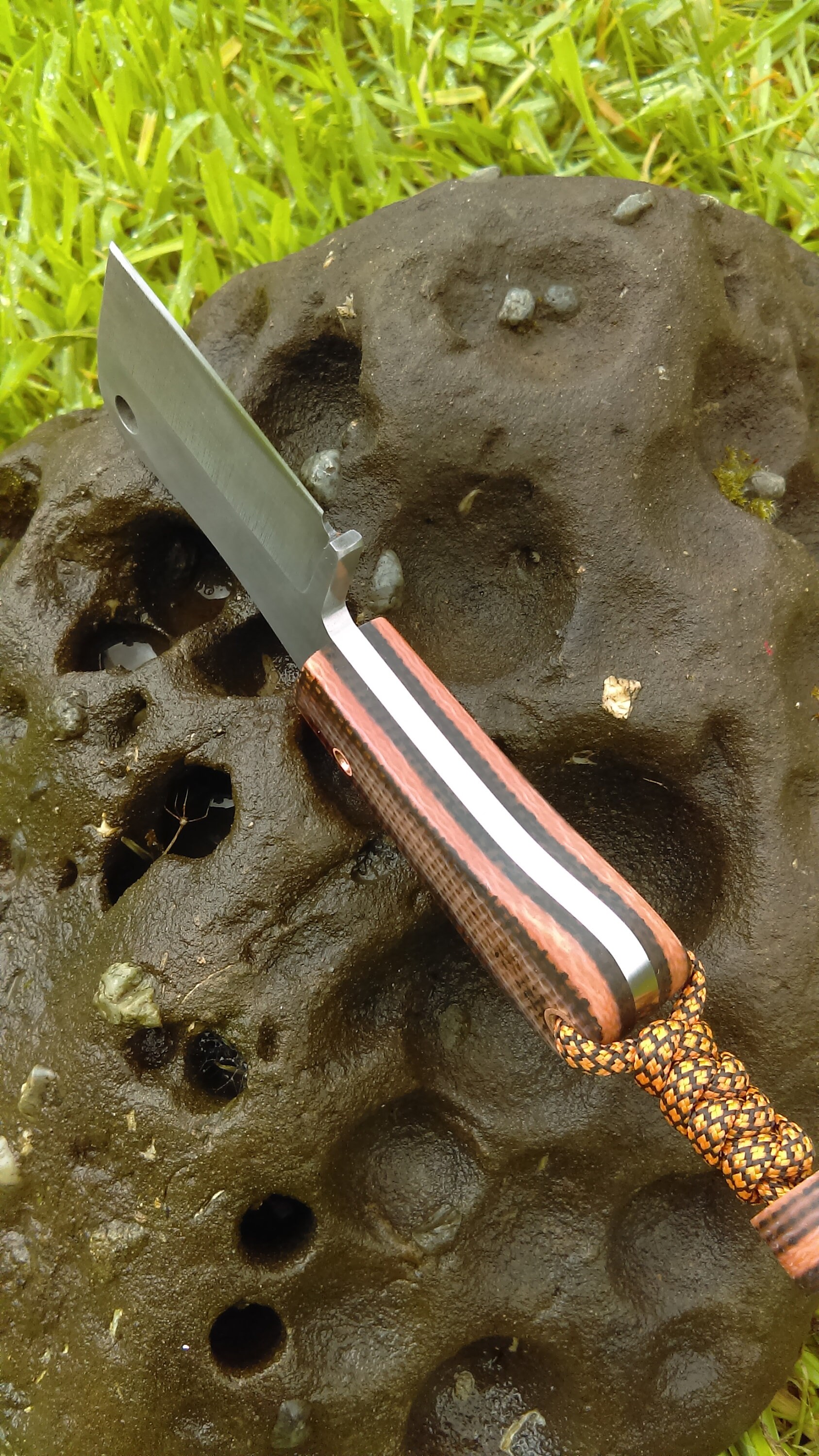 Mini EDC Cleaver with bead /handmade knife /survival knife /custom