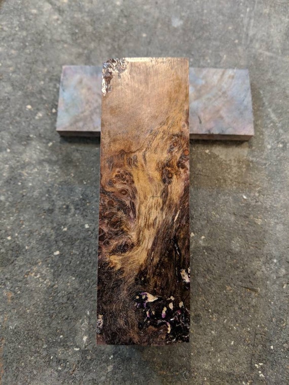 Stabilized burl block purple