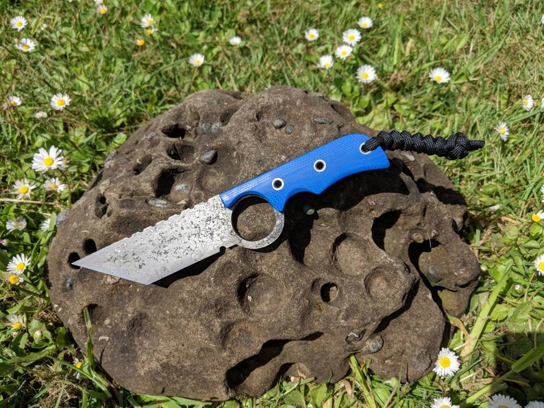 Tanto knife with finger ring / fixed blade knife / knives Etsy