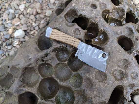 Micro Neck Cleaver. Custom Handmade Tiny knife