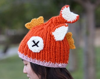 Magikarp hand knitted hat (Pokemon Go inspired)