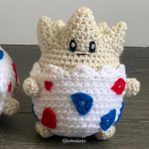 Mini Togepi Plush Amigurumi Doll (Crochet)