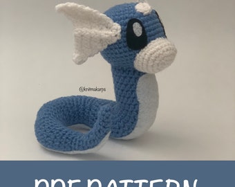 PATTERN - Dratini Crochet Amigurumi