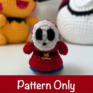 PATTERN - Mini ShyGuy Crochet Amigurumi Plush