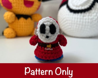 PATTERN - Mini ShyGuy Crochet Amigurumi Plush