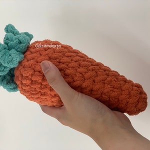 Large Carrot Plush Amigurumi Toy