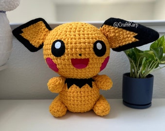 Giant Pichu Plush Amigurumi Crochet