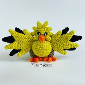 Zapdos Plush Amigurumi Toy
