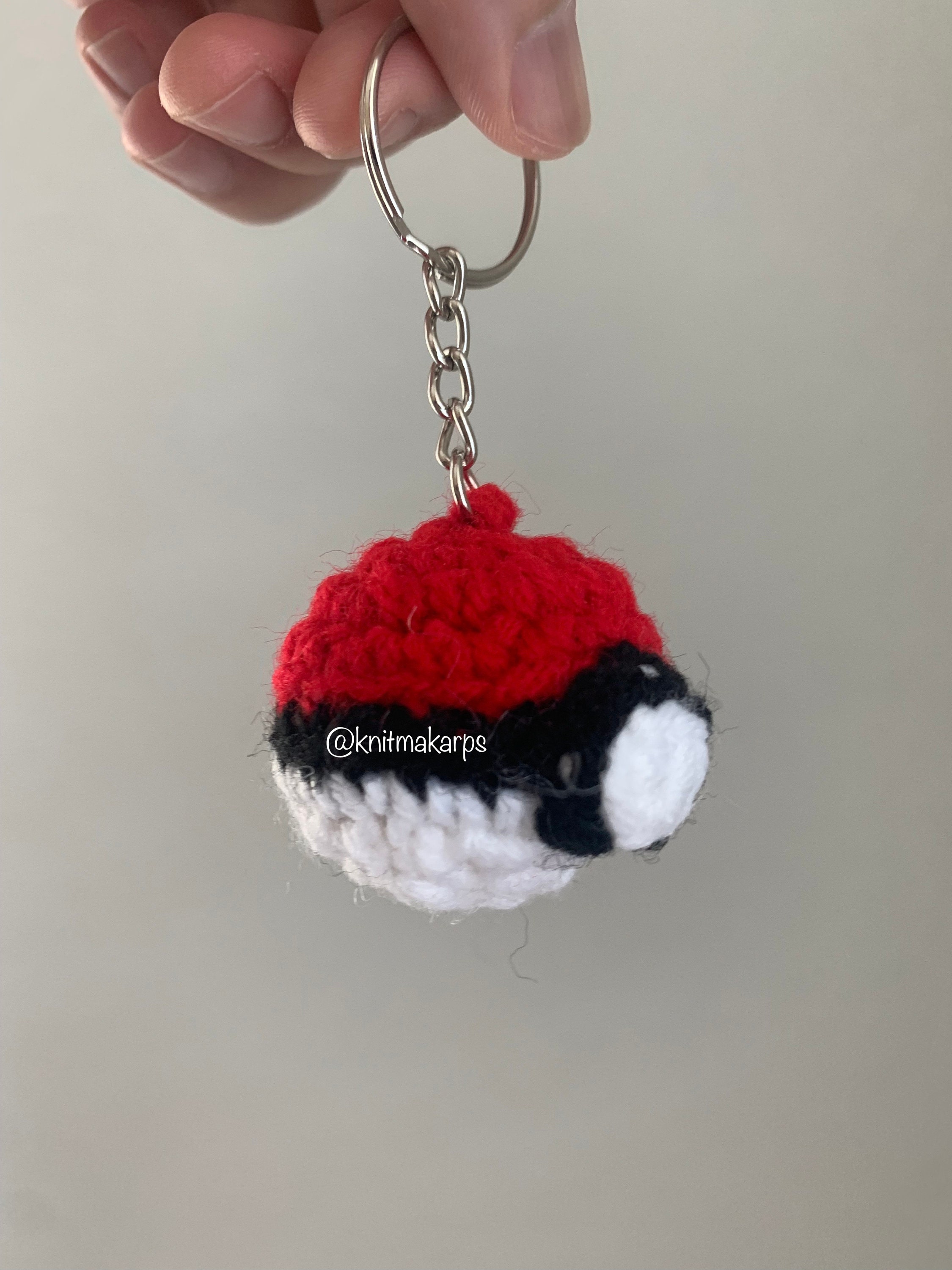 Pokeball Keychain 1.5 in Etsy