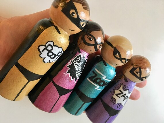 wooden peg people