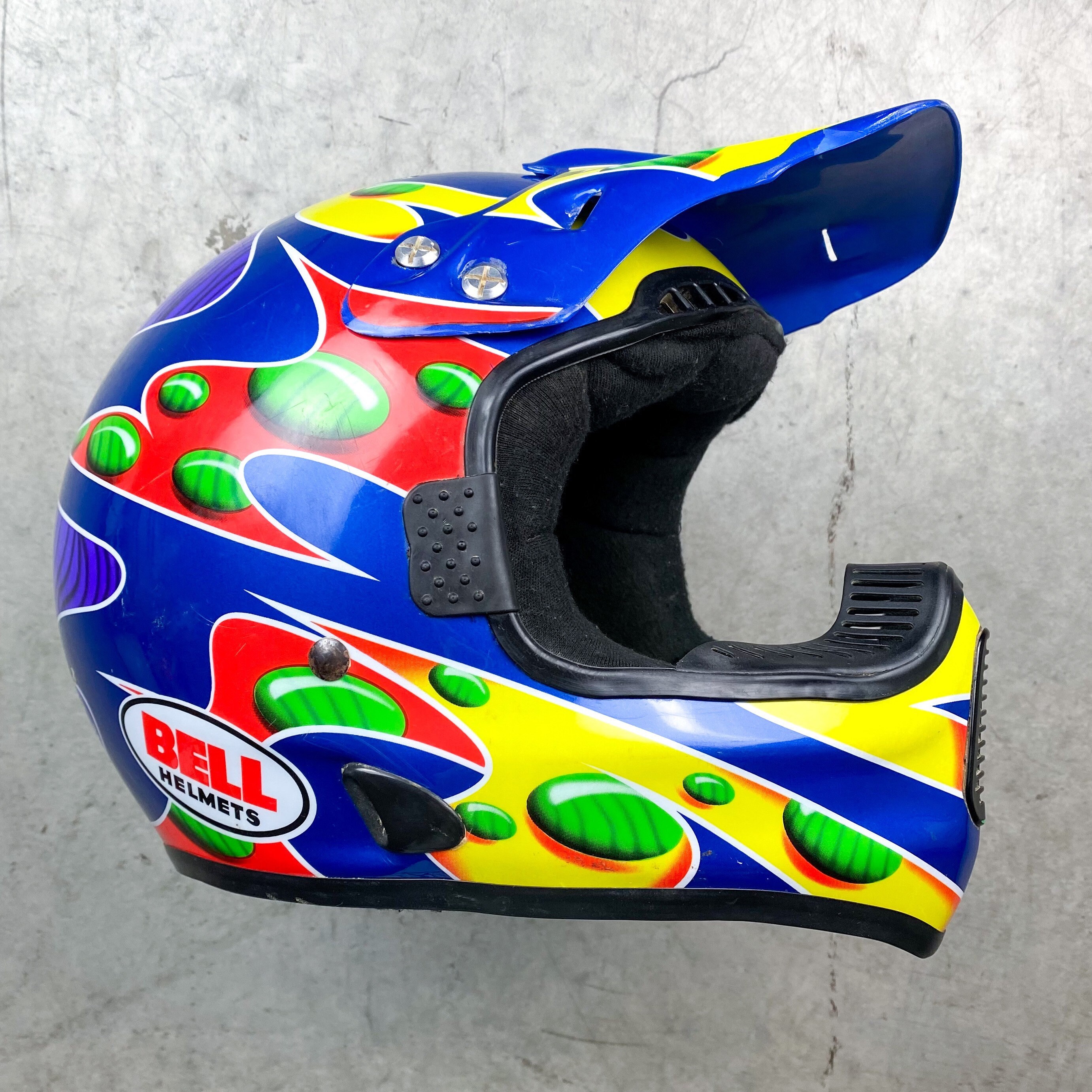 Vintage 1995 Jeremy Mcgrath Replica Moto 6 Bell Helmet 7 1/2