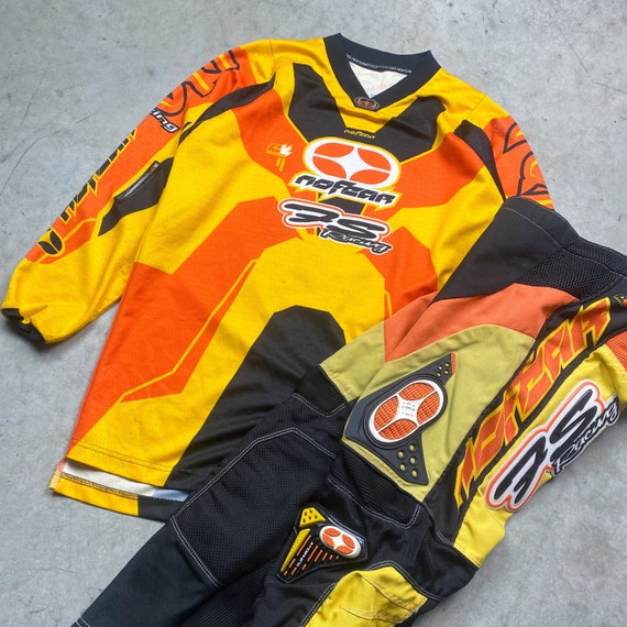 Vintage 2003 No Fear F\u0026S Suzuki Elektron Motocross Jersey and Pants Set Youth Large 28