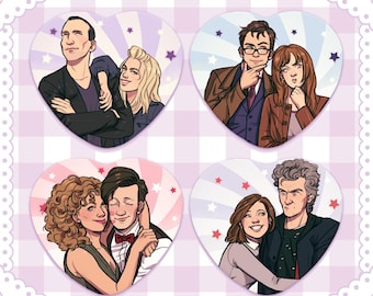 Botones del corazón de Doctor Who