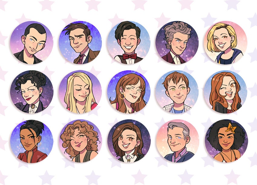 Doctor Who Buttons Etsy