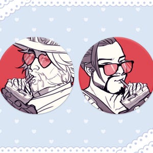 Overwatch Mocha Buttons/Stickers