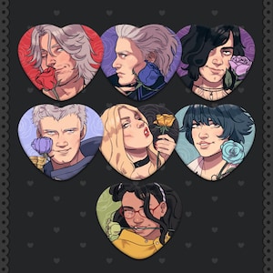 DMC Heart Buttons/Stickers