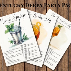 Jeux du Kentucky Derby, pack de jeux imprimables Kentucky Derby – Jeux de fête du derby pour adultes et enfants, pages à colorier, cartes de boissons à téléchargement immédiat