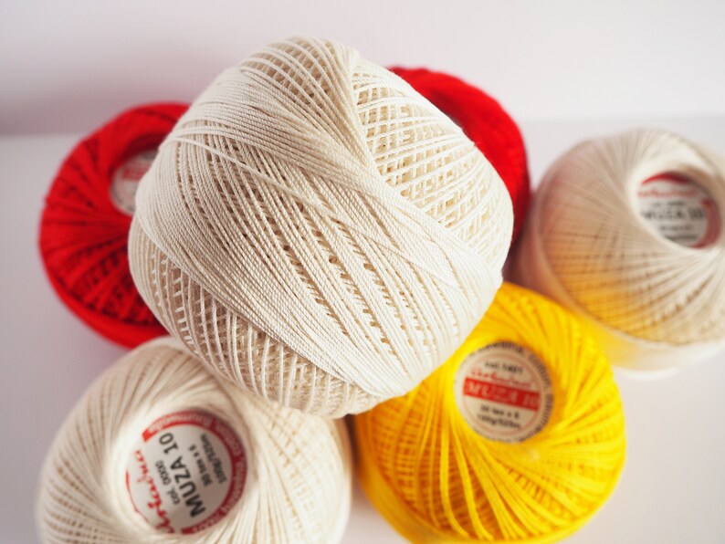 Cotton Crochet Yarn Size 10 Fine Thread 574yd / 525m Etsy