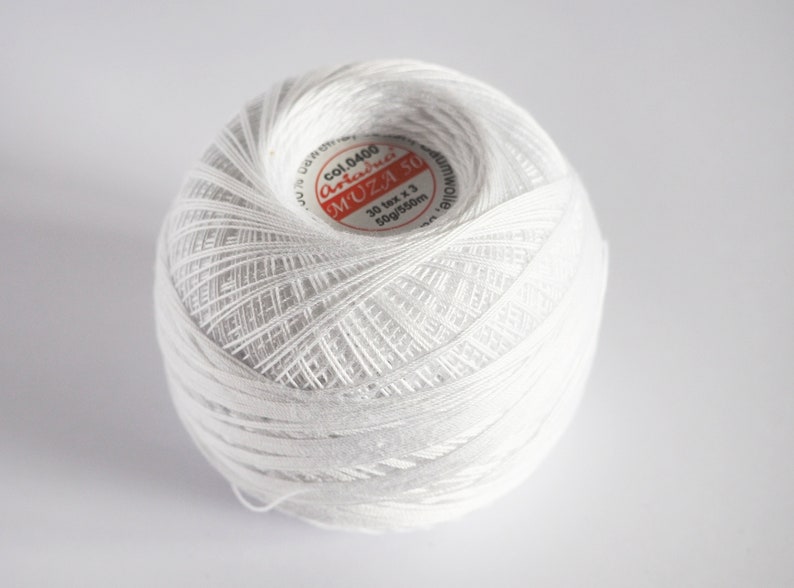 Fine Crochet Thread Size 50 100 Cotton Yarn 600yd / 550m Etsy