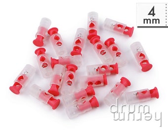 10 Kordelstopper mit 2 Löchern Durchzug für 4 mm Kordel