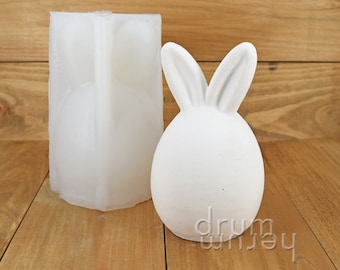 Silicone mold casting mold large egg with rabbit ears