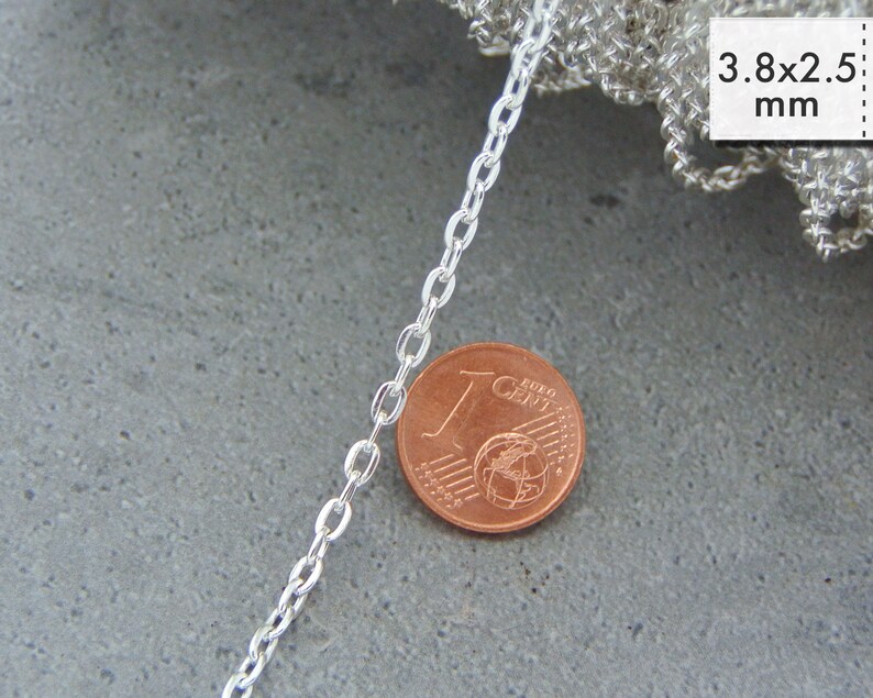 10 m chain 3.8 x 2.5 mm anchor chain sold by the meter made of iron 72 ct/meter image 2