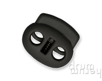 10 Kordelstopper für Kordeln bis 4 mm schwarz