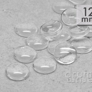 Cabochons ø 12 mm Glas klar Bild 1