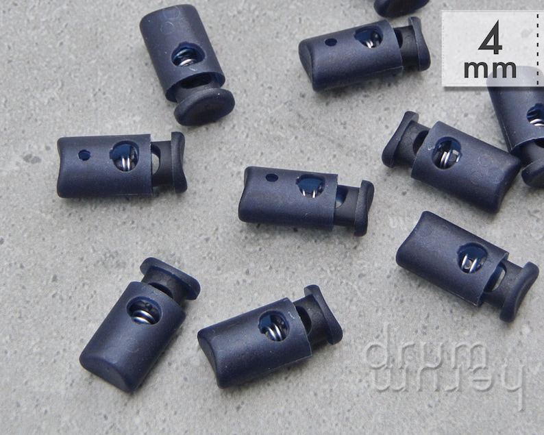 Cord stopper for cords up to 4 mm dark blue image 1